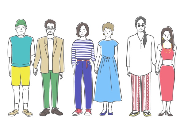 さまざまなカップルのイラスト